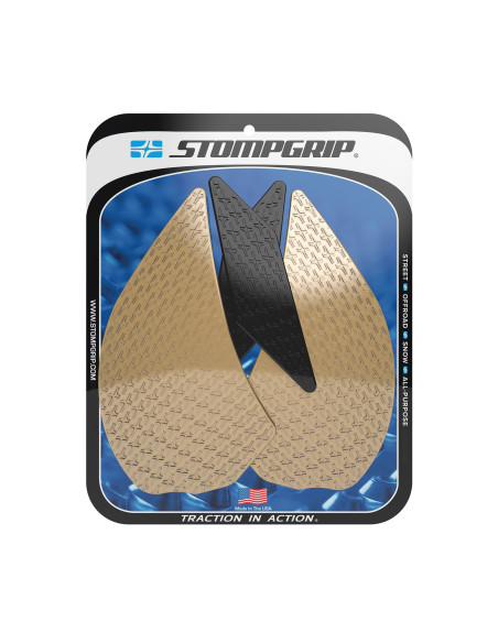 Grip adhésif de réservoir noir et transparent STOMPGRIP ICON - KAWASAKI 1000 Z 2010-15 / 1000 Z SX 2012-16