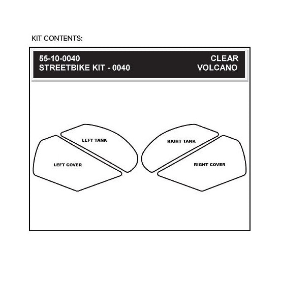 Grip adhésif de réservoir transparent STOMPGRIP ICON - KAWASAKI 1000 ZX-10R 2011-26 / 1000 ZX-10RR 2017-26