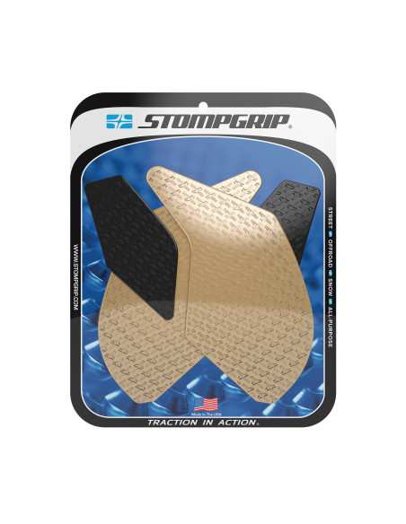 Grip adhésif de réservoir noir et transparent STOMPGRIP ICON - KAWASAKI 250 NINJA R / 250 NINJA SL / 300 NINJA / 250 Z SL NINJA