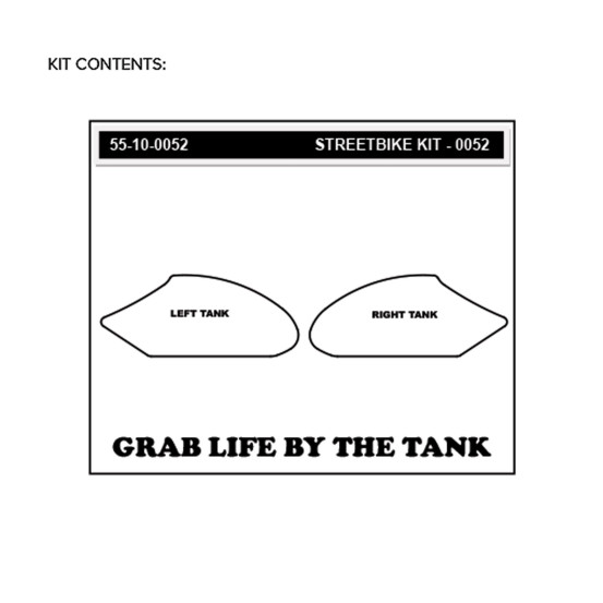 Grip adhésif de réservoir transparent STOMPGRIP ICON - SUZUKI 600 GSX-R / 750 GSX-R 2006-07