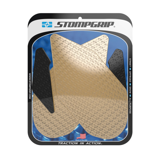 Grip adhésif de réservoir noir et transparent STOMPGRIP ICON - SUZUKI 1000 GSX-R 2007-08