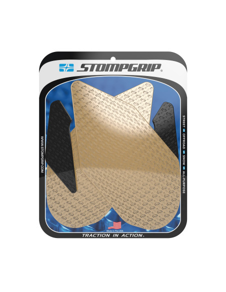 Grip adhésif de réservoir noir et transparent STOMPGRIP ICON - SUZUKI 1000 GSX-R 2007-08