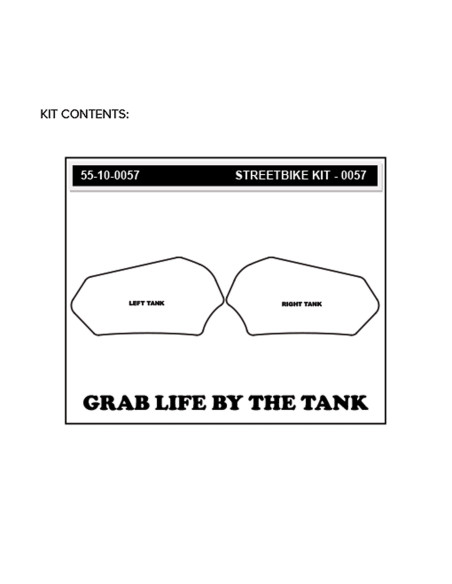 Grip adhésif de réservoir noir STOMPGRIP ICON - SUZUKI 600 GSX-R / 750 GSX-R 2011-20