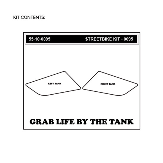 Grip adhésif de réservoir transparent STOMPGRIP ICON - SUZUKI 650 SFV GLADIUS 2009-15