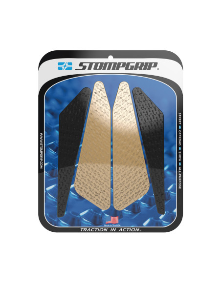 Grip adhésif de réservoir noir et transparent STOMPGRIP ICON - YAMAHA 700 MT-07 2015-17 / 700 MT-07 MOTO CAGE 2015-16