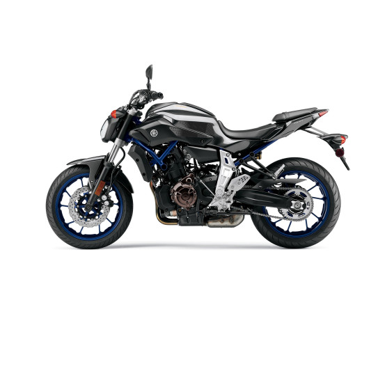 Grip adhésif de réservoir noir et transparent STOMPGRIP ICON - YAMAHA 700 MT-07 2015-17 / 700 MT-07 MOTO CAGE 2015-16