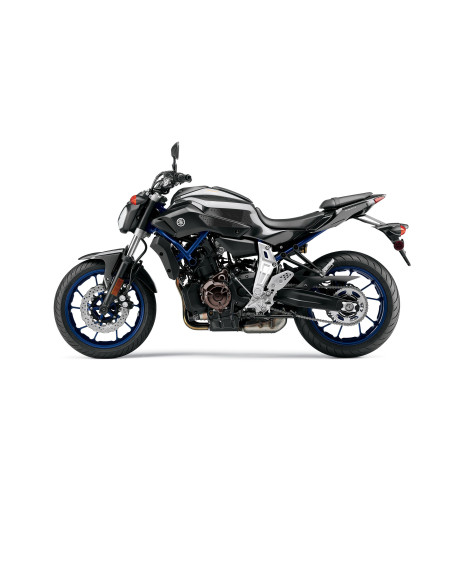 Grip adhésif de réservoir noir et transparent STOMPGRIP ICON - YAMAHA 700 MT-07 2015-17 / 700 MT-07 MOTO CAGE 2015-16