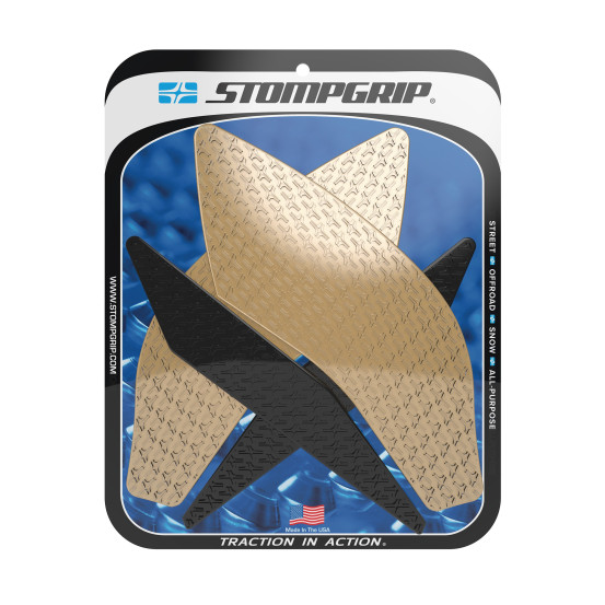 Grip adhésif de réservoir noir et transparent STOMPGRIP ICON - YAMAHA 1000 YZF R1 / 1000 YZF R1 GYTR / 1000 YZF R1M