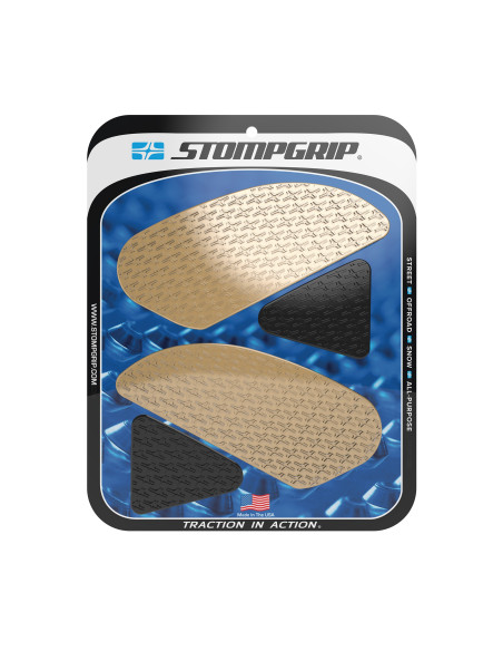 Grip adhésif de réservoir noir et transparent STOMPGRIP ICON - HONDA 250 CBR-R 2015 / 300 CBR-R 2015-18 / 300 CB-R 2019-21