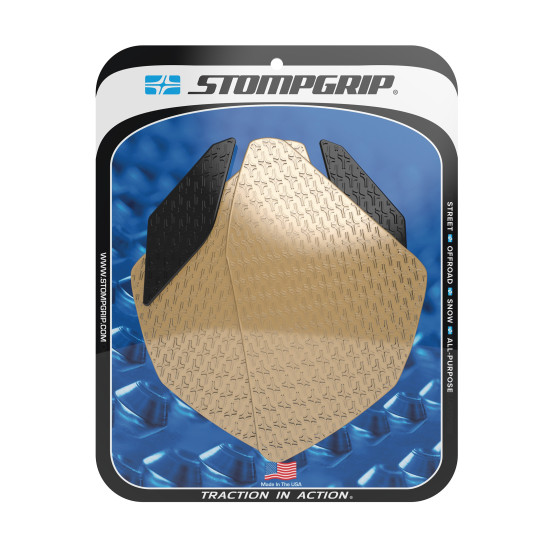 Grip adhésif de réservoir noir et transparent STOMPGRIP ICON - YAMAHA 250 YZF R25 / 300 YZF R3 2015-18