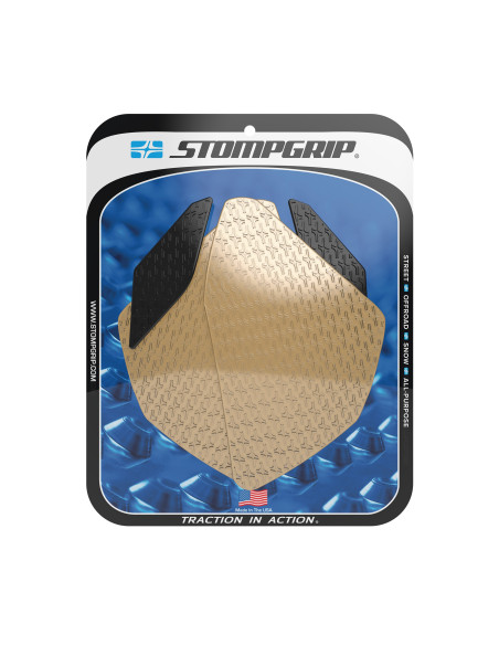Grip adhésif de réservoir noir et transparent STOMPGRIP ICON - YAMAHA 250 YZF R25 / 300 YZF R3 2015-18