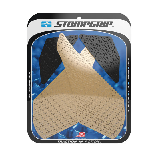 Grip adhésif de réservoir noir et transparent STOMPGRIP ICON - BMW 1200 R1200 RS 2015-18 / 1250 R1250 RS 2019-20