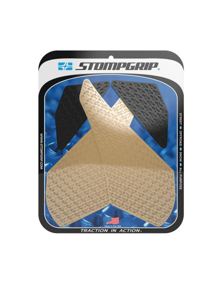 Grip adhésif de réservoir noir et transparent STOMPGRIP ICON - BMW 1200 R1200 RS 2015-18 / 1250 R1250 RS 2019-20