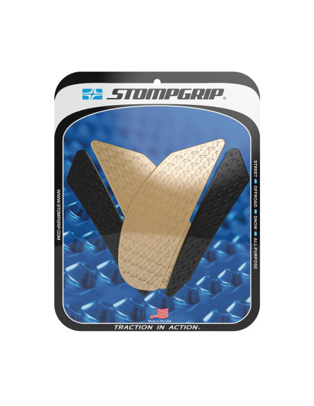 Grip adhésif de réservoir noir et transparent STOMPGRIP ICON - KAWASAKI 800 Z 2013-16