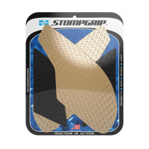 Grip adhésif de réservoir noir et transparent STOMPGRIP ICON - SUZUKI 650 SV / 650 SV S / 650 SV X CAFE RACER