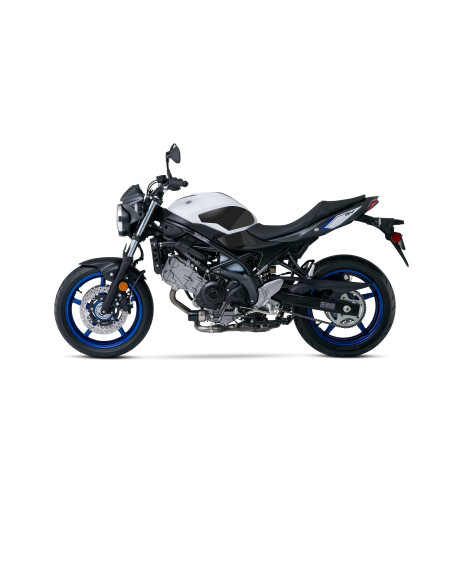 Grip adhésif de réservoir noir et transparent STOMPGRIP ICON - SUZUKI 650 SV / 650 SV S / 650 SV X CAFE RACER