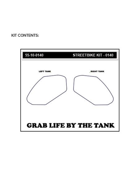 Grip adhésif de réservoir noir STOMPGRIP ICON - KAWASAKI 650 NINJA 2017-26 / 400 Z 2019-24 / 650 Z 2017-26