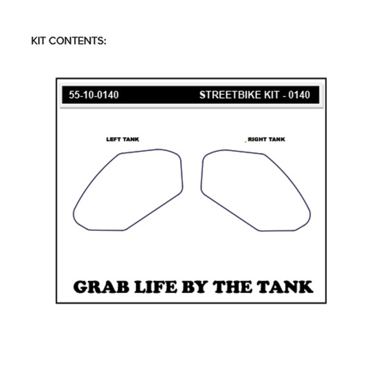 Grip adhésif de réservoir transparent STOMPGRIP ICON - KAWASAKI 650 NINJA 2017-26 / 400 Z 2019-24 / 650 Z 2017-26