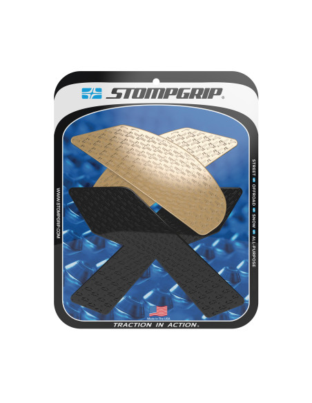 Grip adhésif de réservoir noir et transparent STOMPGRIP ICON - KAWASAKI 900 Z 2021-25 / 900 Z SE 2022-24