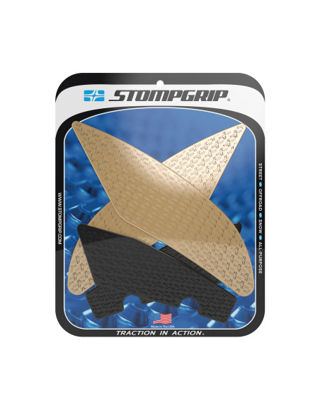 Grip adhésif de réservoir noir et transparent STOMPGRIP ICON - YAMAHA 600 YZF R6 2017-21 / 600 YZF R6 GYTR 2022-25
