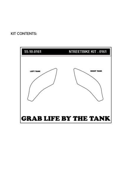 Grip adhésif de réservoir transparent STOMPGRIP ICON - HONDA 300 CB-R 2019-21 / 650 CB-R / 650 CBR-R 2019-26