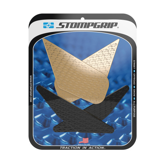 Grip adhésif de réservoir noir et transparent STOMPGRIP ICON - TRIUMPH 1050 SPEED TRIPLE R / 1050 SPEED TRIPLE RS