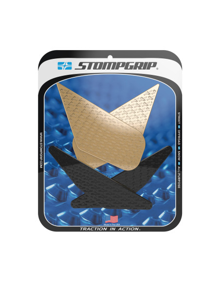 Grip adhésif de réservoir noir et transparent STOMPGRIP ICON - TRIUMPH 1050 SPEED TRIPLE R / 1050 SPEED TRIPLE RS