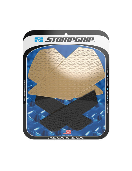 Grip adhésif de réservoir noir et transparent STOMPGRIP ICON - BMW 900 F900 XR 2020-25