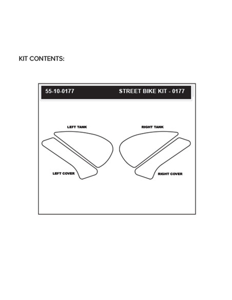 Grip adhésif de réservoir noir STOMPGRIP ICON - HONDA 1000 CBR RR-R SP 2020-26