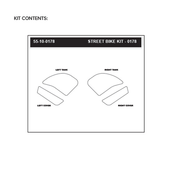 Grip adhésif de réservoir noir STOMPGRIP ICON - KAWASAKI 1000 NINJA SX 2020-25 / 1000 Z SX 2020