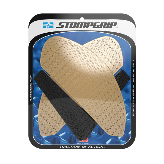 Grip adhésif de réservoir noir et transparent STOMPGRIP ICON - YAMAHA 700 YZF R7 2022-25