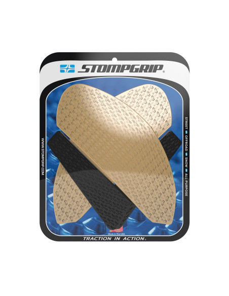Grip adhésif de réservoir noir et transparent STOMPGRIP ICON - YAMAHA 700 YZF R7 2022-25