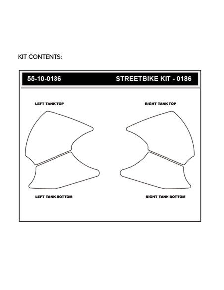 Grip adhésif de réservoir noir STOMPGRIP ICON - KTM 1290 SUPER ADVENTURE R / 1290 SUPER ADVENTURE S 2021-24