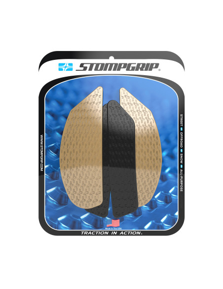 Grip adhésif de réservoir noir et transparent STOMPGRIP ICON - YAMAHA 1000 MT-10 2022-25