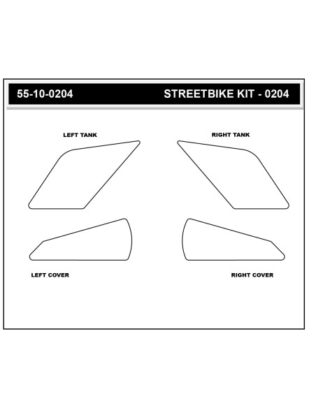 Grip adhésif de réservoir transparent STOMPGRIP ICON - KAWASAKI 400 ZX-4R NINJA / 400 ZX-4RR NINJA 2024-26