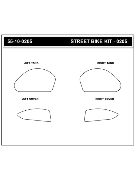 Grip adhésif de réservoir transparent STOMPGRIP ICON - YAMAHA 300 MT-03 2020-26