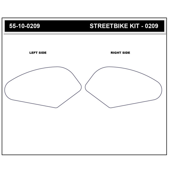 Grip adhésif de réservoir transparent STOMPGRIP ICON - YAMAHA 900 MT-09 TRACER GT 2024