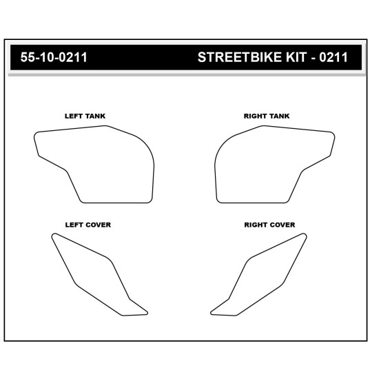 Grip adhésif de réservoir noir STOMPGRIP ICON - HONDA 600 CBR-RR 2024-26
