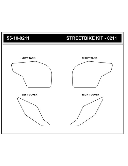 Grip adhésif de réservoir noir STOMPGRIP ICON - HONDA 600 CBR-RR 2024-26