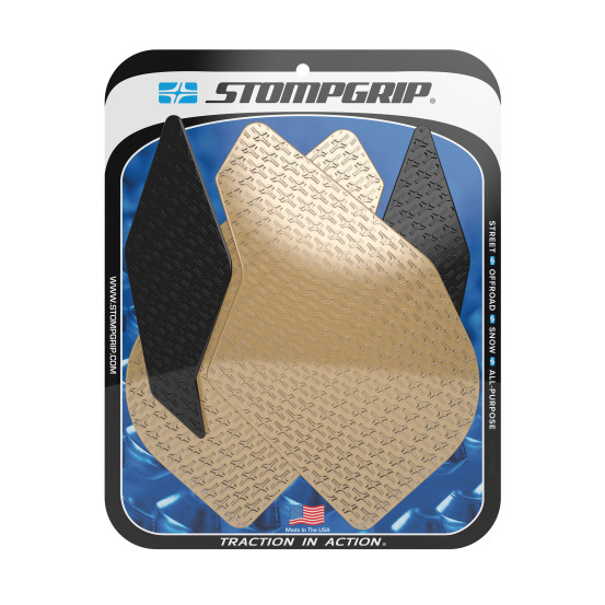 Grip adhésif de réservoir noir et transparent STOMPGRIP ICON - HONDA 600 CBR-RR 2024-26
