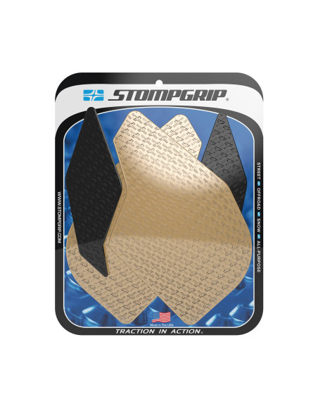 Grip adhésif de réservoir noir et transparent STOMPGRIP ICON - HONDA 600 CBR-RR 2024-26