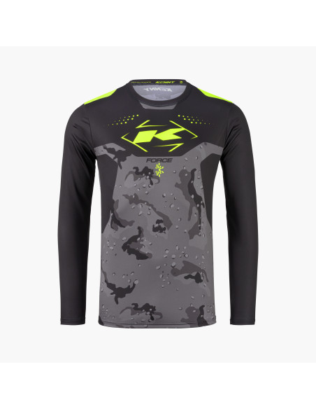 Maillot cross Kenny 2027 Force - Camo Neon Yellow
