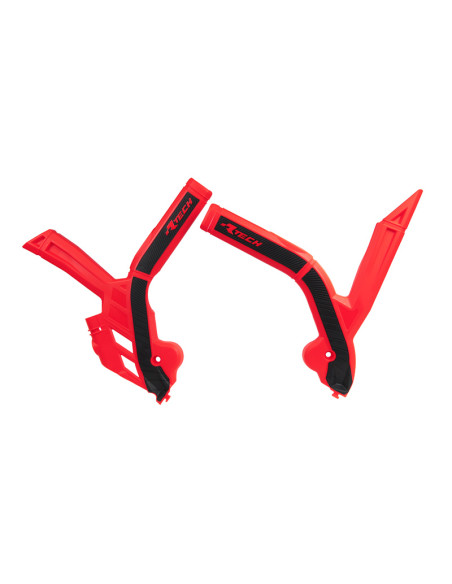 Protections de cadre RACETECH bi-matièress - rouge noir - Beta RR 2020-2024