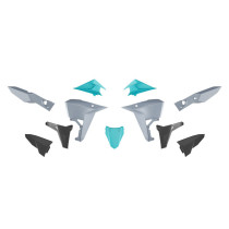 Kit plastiques RACETECH Revolution - gris bleu cyan - KOVE 800 X 2025-2026
