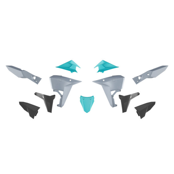 Kit plastiques RACETECH Revolution - gris bleu cyan - KOVE 800 X 2025-2026