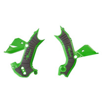 Protections de cadre RACETECH - vert noir - Kawasaki KX 2024-2027