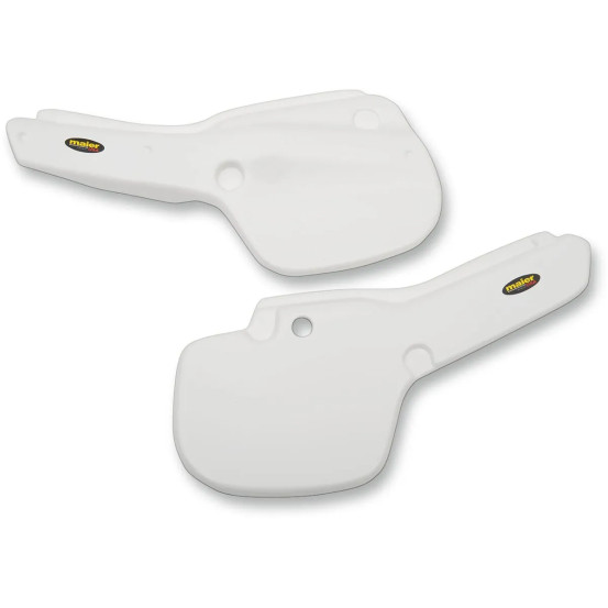 Plaques latérales MAIER pour Yamaha 250 / 490 YZ 1982 - Blanc