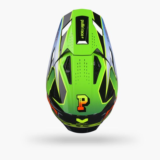 Casque cross enfant Pull-In 2027 Master Graphic Plus Race Green Neon