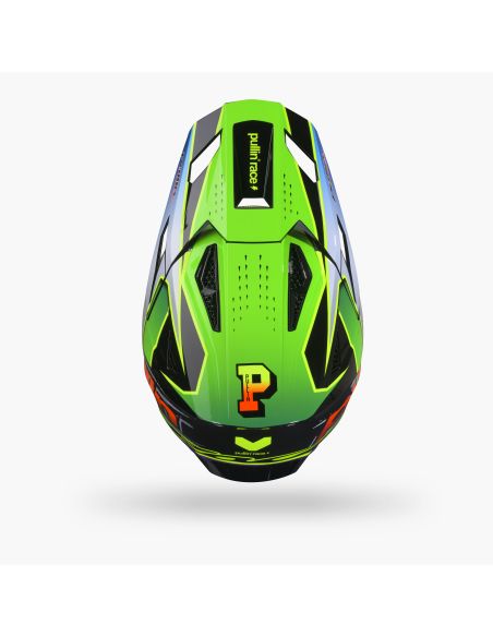 Casque cross enfant Pull-In 2027 Master Graphic Plus Race Green Neon