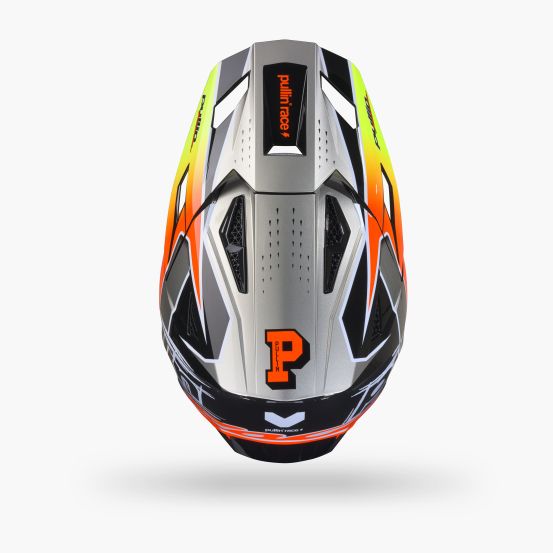 Casque cross enfant Pull-In 2027 Master Graphic Plus Race Neon Orange